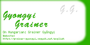 gyongyi grainer business card